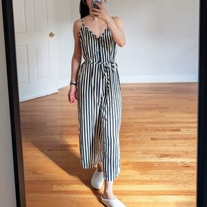 COTTON:ON Striped Tie Waist Wide Leg Jumpsuit XS